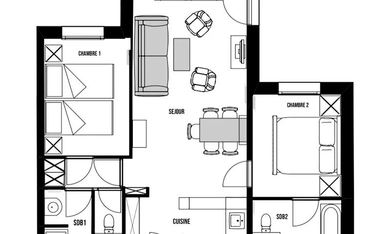 Appartement 3 Pièces 6 Personnes - Sélection