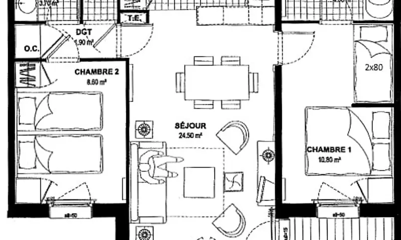 Appartement 3 pièces 6 personnes Prestige