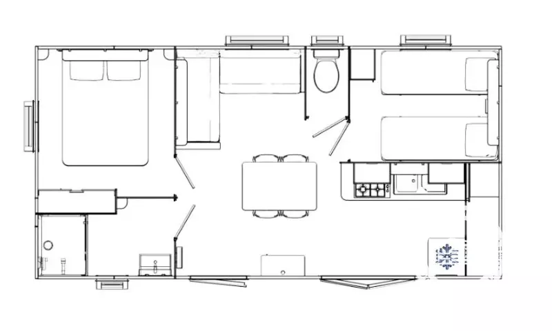 Mobil Home 3 Pièces 4/6 Personnes Climatisé + TV