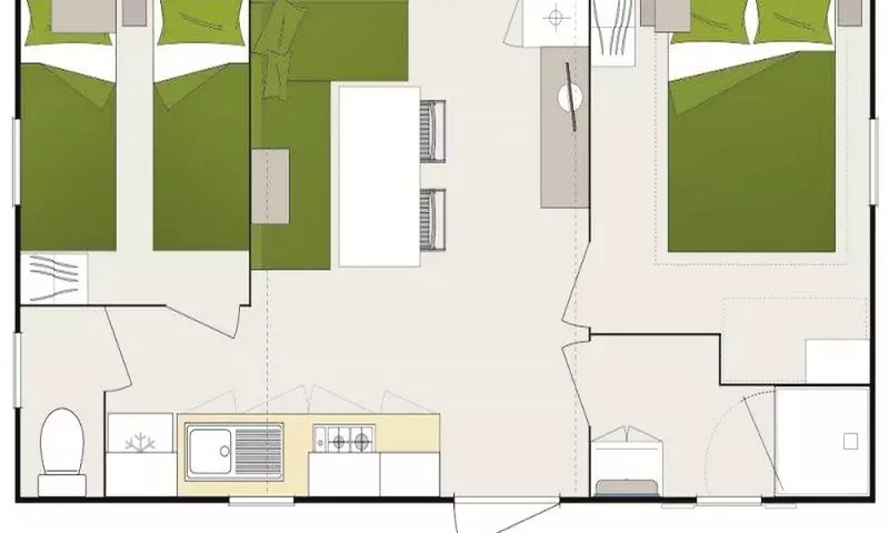 Mobil Home Confort+ 3 Pièces 4/6 Personnes