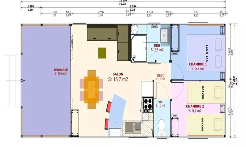 Chalet Lodge Premium 3 Pièces 4/6 Personnes + TV