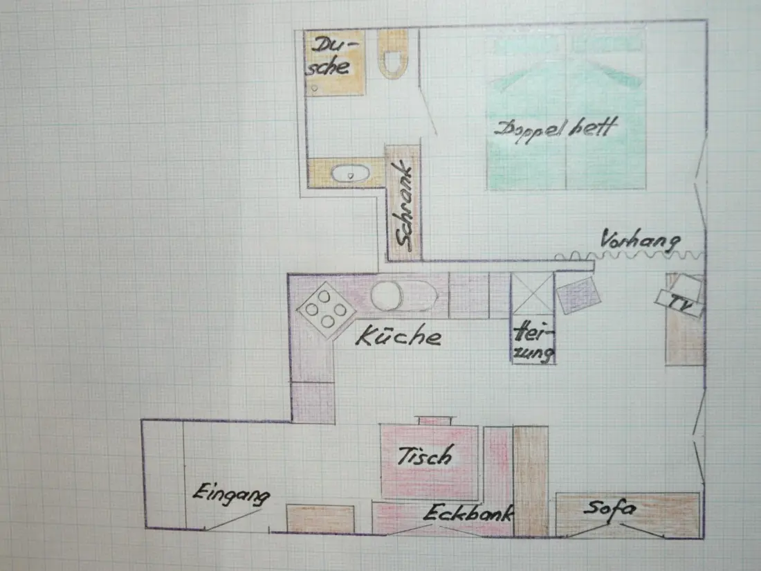 Résidence Bärgchutzli Parterre Appartement/Fewo, Dusche, WC, 1 Schlafraum