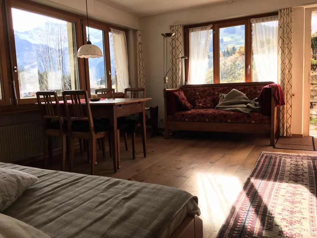 Résidence Bärgfink Parterre Appartement/Fewo, Dusche, WC, 1 Schlafraum 2-Zimmerwohnung