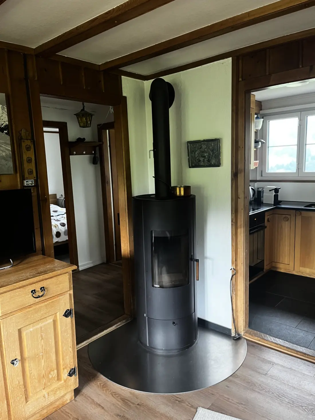 Résidence Buebebärg Ferienhaus, Dusche und Bad, WC, 2 Schlafräume 3.5-Zimmerwohnung