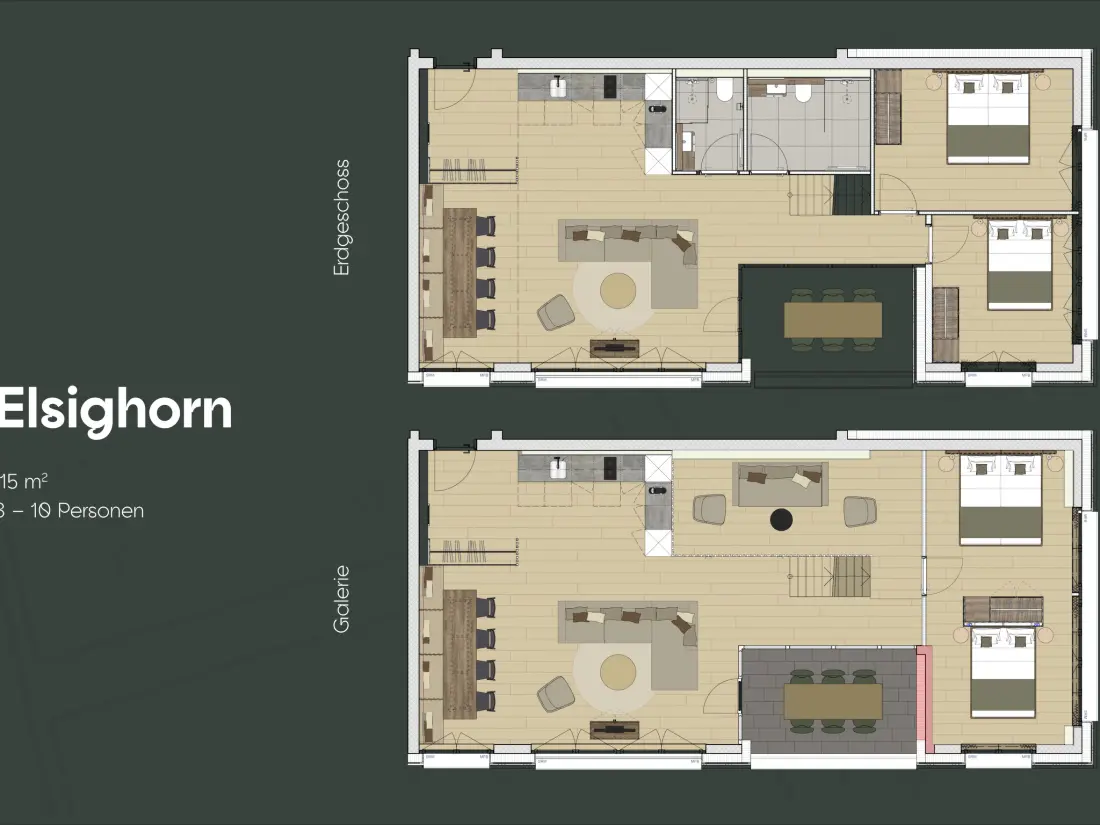 Résidence KURVE Apartments & Lounge Appartement/Fewo, Bad, WC, 3 Schlafräume