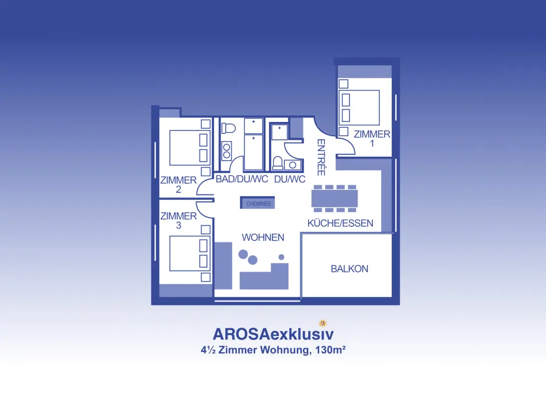 Résidence Emsla Appartement/Fewo, Dusche und Badewanne, 6-Bettwohnung