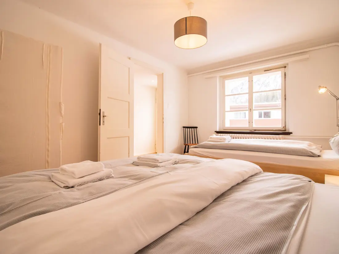 Résidence Pradella Garten by Arosa Holiday Appartement/Fewo, Dusche oder Bad, WC, 7-Bettwo