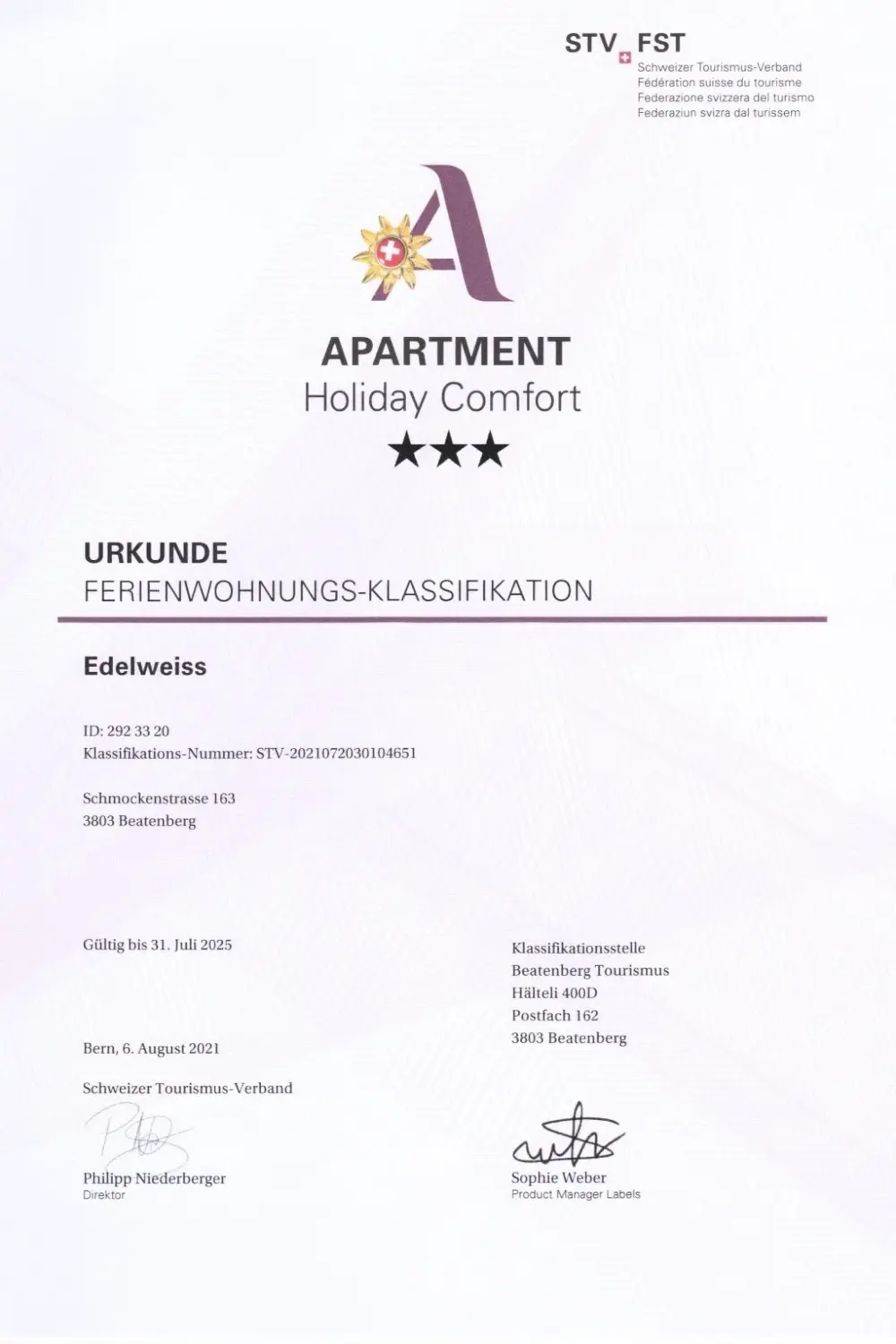Résidence Wohnung Edelweiss direkt in 4 Sterne Hotel