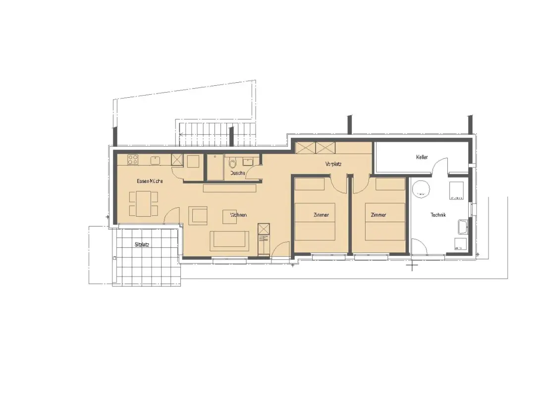 Résidence Huwetz EG Süd Appartement/Fewo, Dusche oder Bad, WC