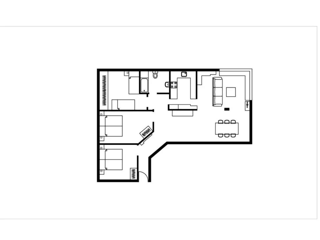 Résidence Bündalodge 1028 Appartement/Fewo, Dusche oder Bad, WC 4-Zimmerwohnung
