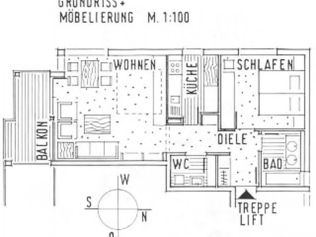 Résidence Friedberg 9 Appartement/Fewo, Dusche oder Bad, WC 2-Zimmerwohnung