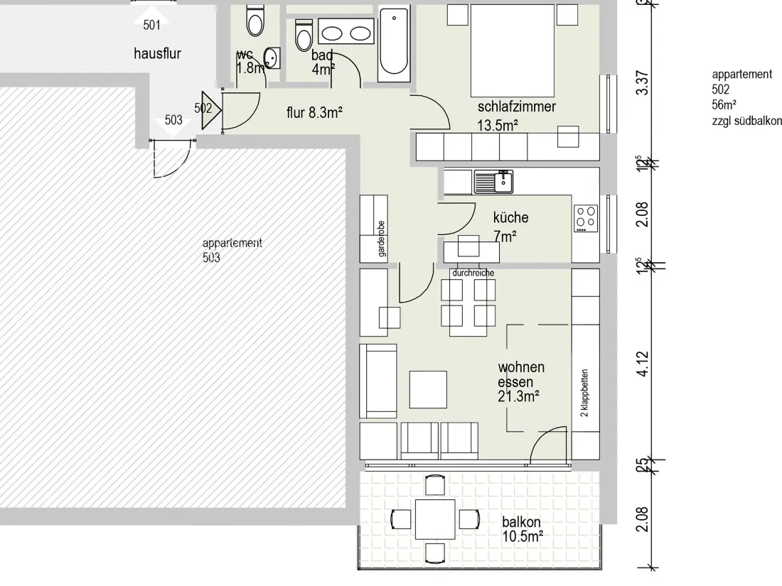 Résidence Guardaval Apt 602