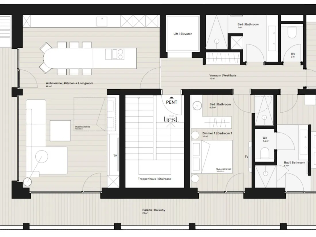 Résidence Premium Penthouse mit Sauna