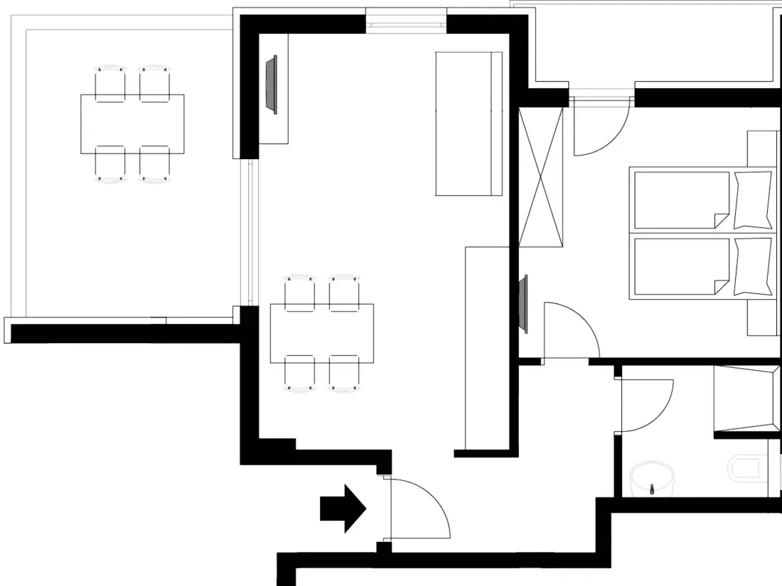 Résidence Stylisches Ferienappartment mit zwei Balkonen