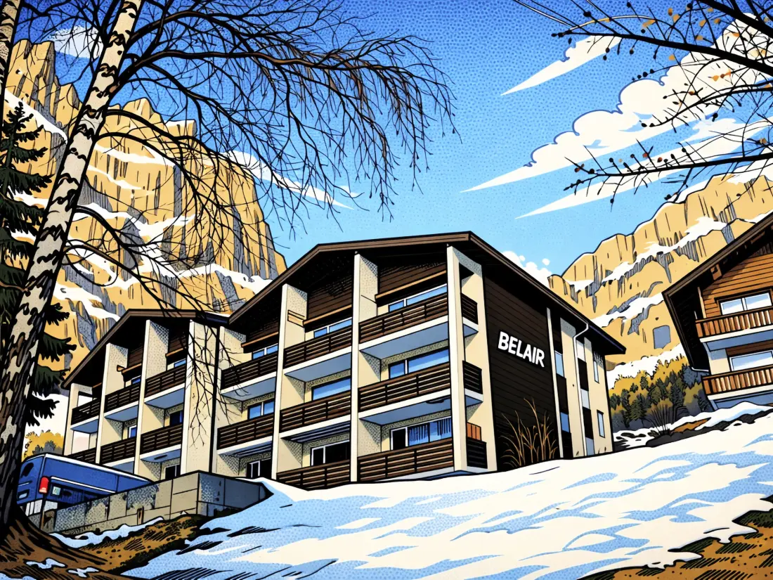Résidence Residenz Belair Leukerbad # 2-bed apartment, Dusche, WC