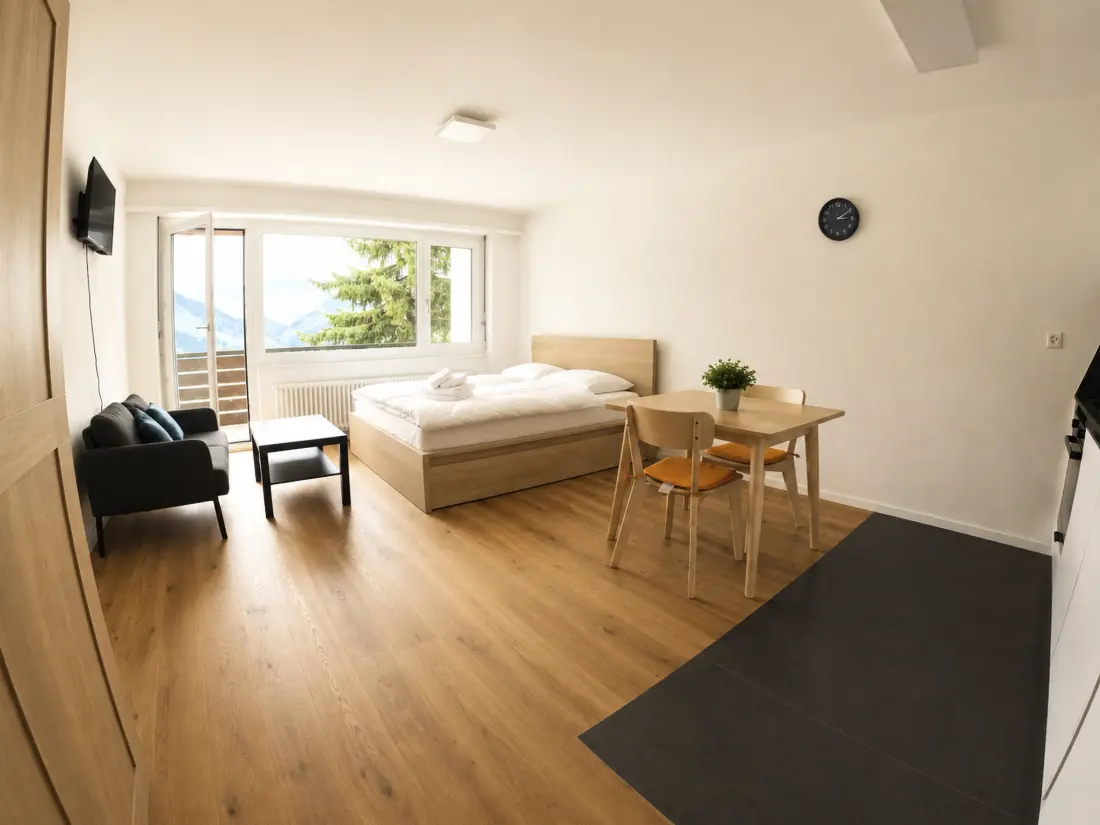 Résidence Residenz Belair Leukerbad # 2-bed apartment, Dusche, WC