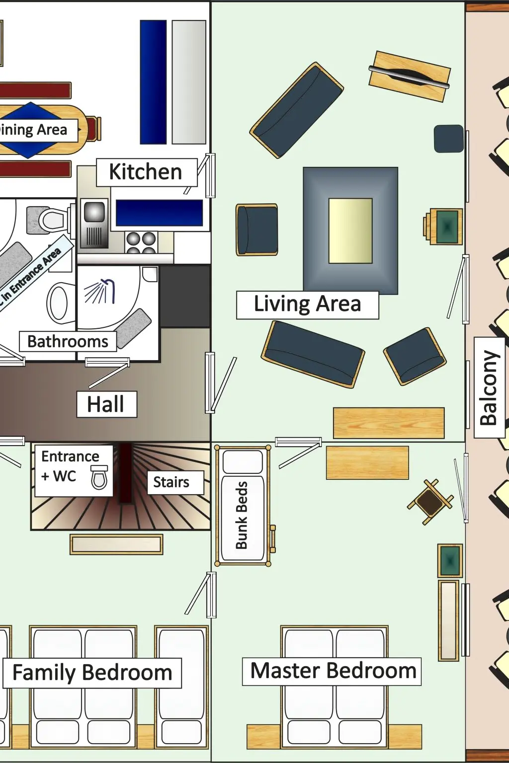 Résidence Wohl eingerichtete Wohnung mit eigenem Balkon