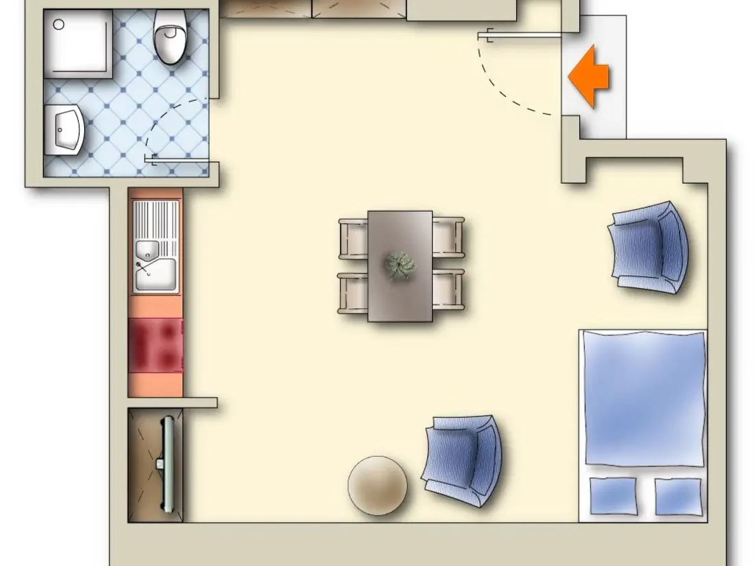 Résidence Helles Ferienstudio im Dachgeschoss für Pärchenurlaub