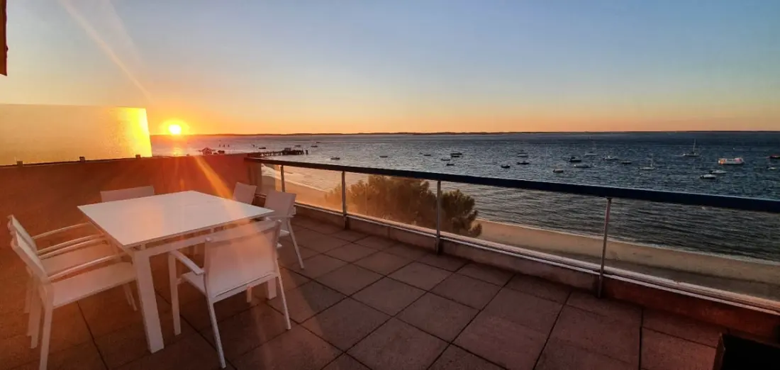 Eugénie - Terrasse &amp; Horizon Bleu-duplex Vue Mer à Arcachon