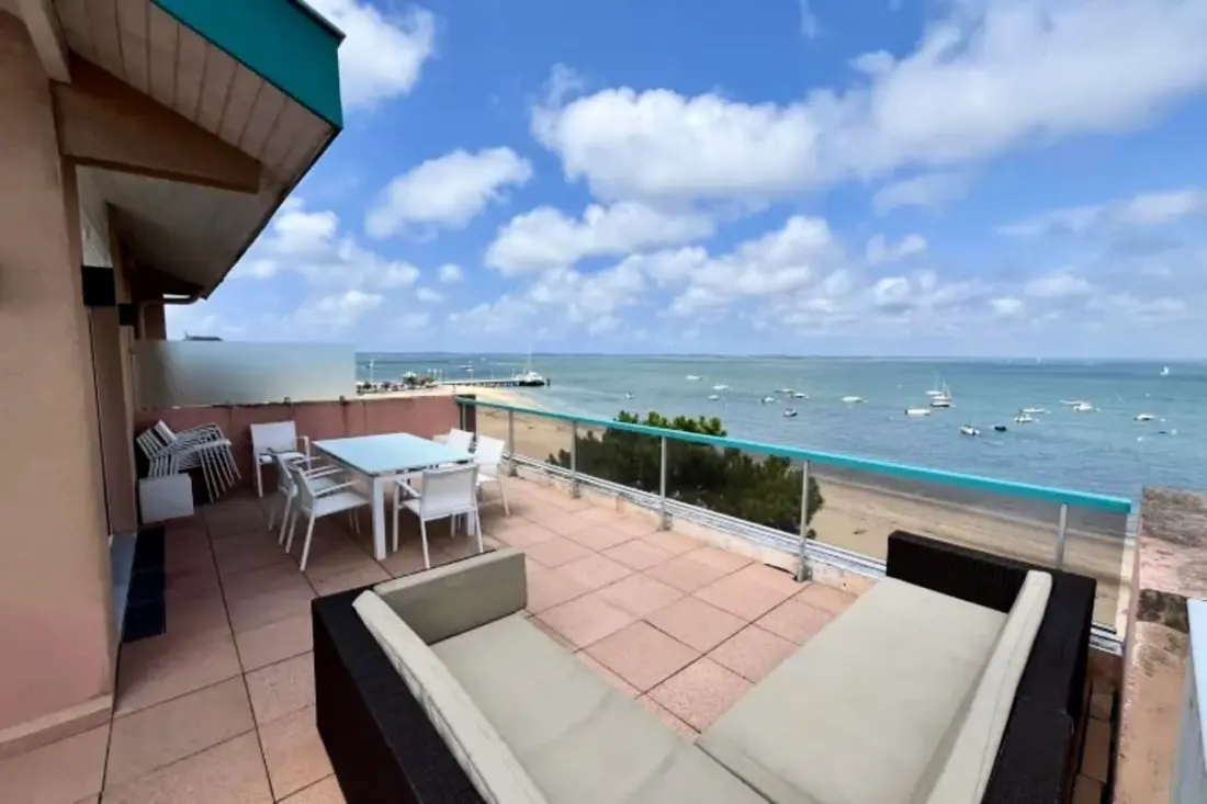 Eugénie - Terrasse &amp; Horizon Bleu-duplex Vue Mer à Arcachon