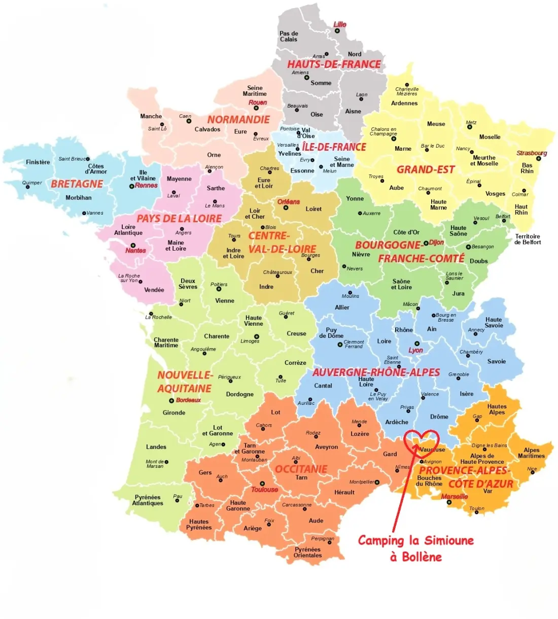 Camping La Simioune Vaucluse et Drome Provencale 3 étoiles★★★