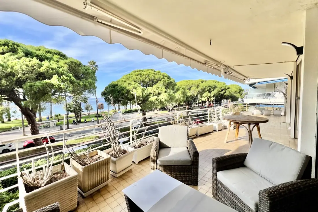 Apt Pointe Croisette, Grande Terrasse Face Plage