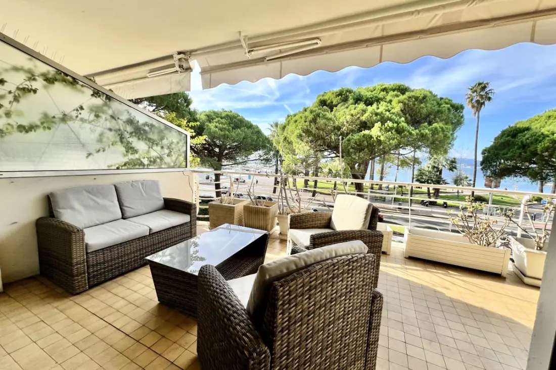 Apt Pointe Croisette, Grande Terrasse Face Plage