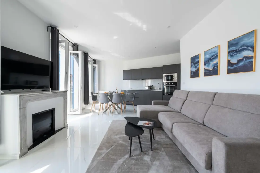 Résidence 4p – Dernier étage, Balcon Sud, Centre Cannes