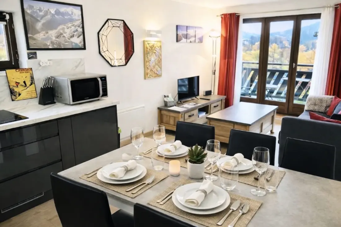 Appt Modern | Balcon+ Parking | Centre Chamonix