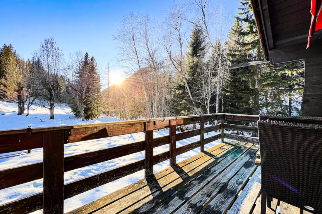 Chalet Flocon De Neige Avec Jardin