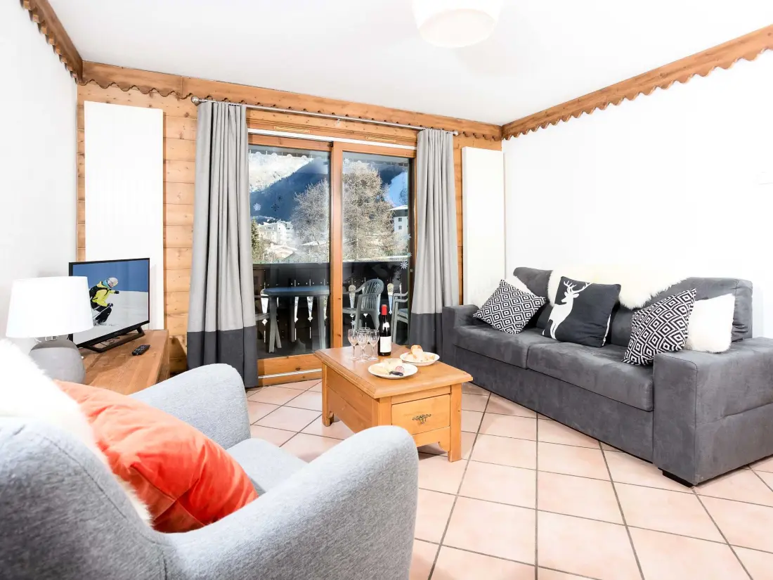 Résidence in Chamonix mit geräumigem Balkon und weitem Blick
