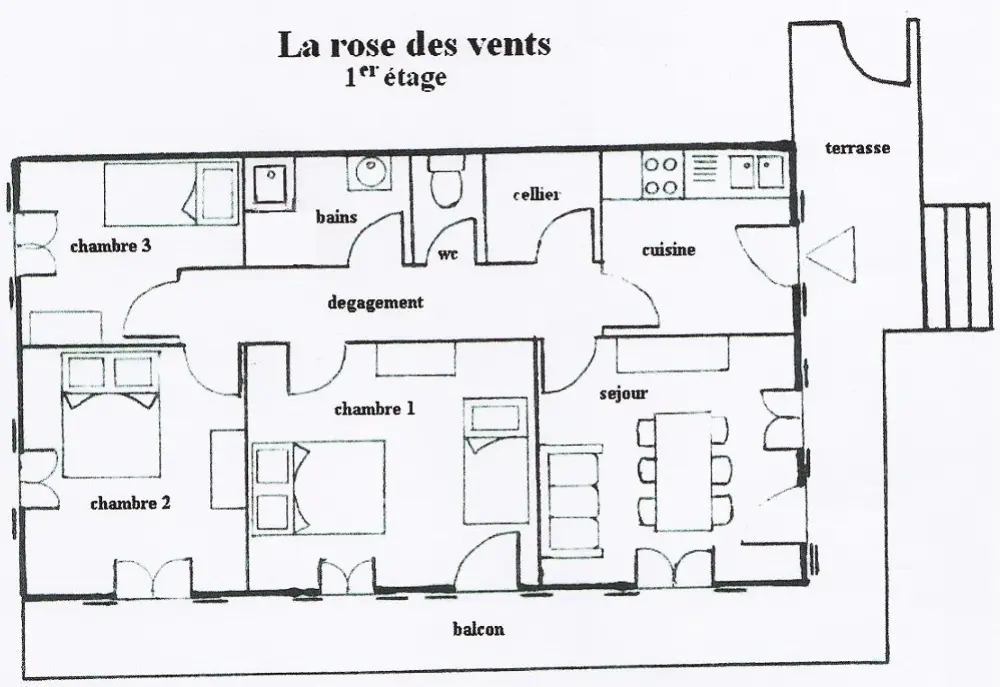 Appartement 7 pers. avec terrasse