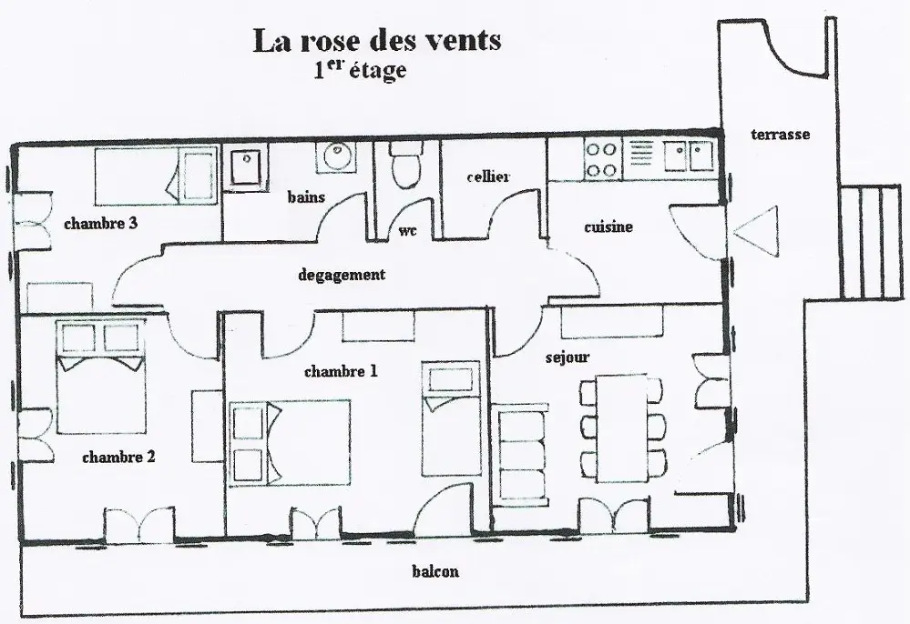Appartement 7 pers. avec terrasse