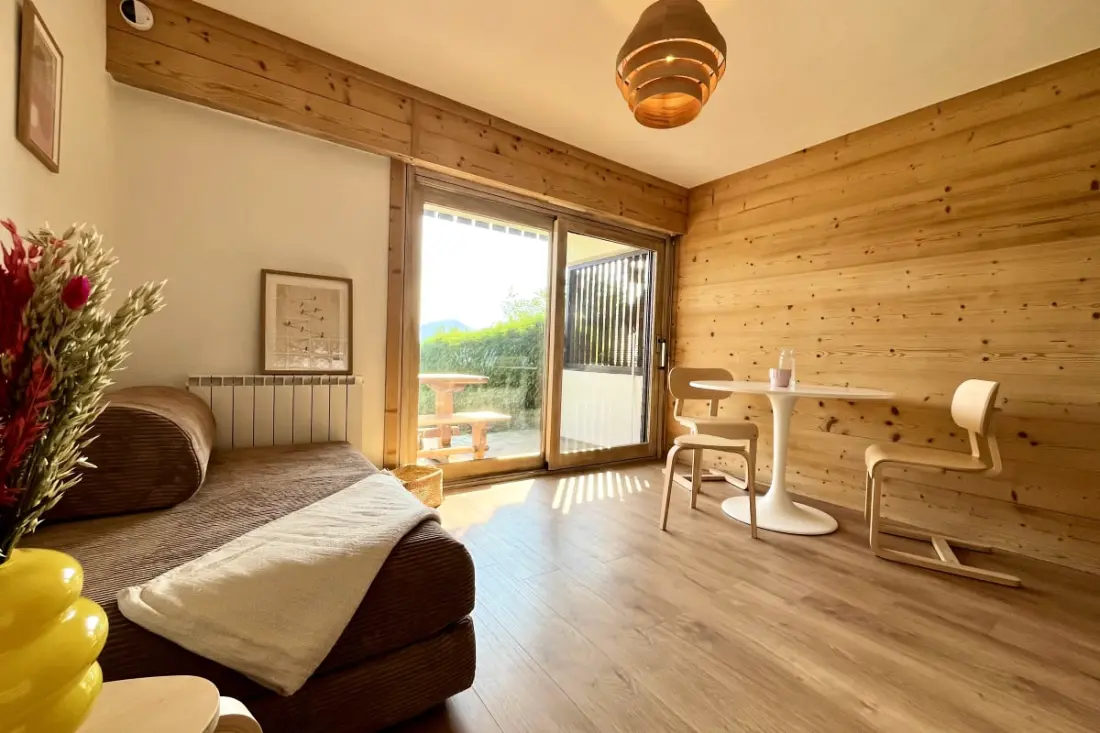 Studio Vue Mont-blanc, Terrasse Et Jardin