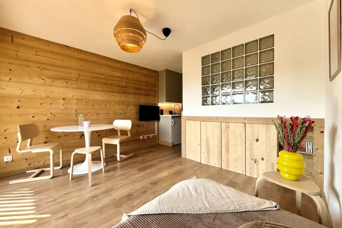 Studio Vue Mont-blanc, Terrasse Et Jardin