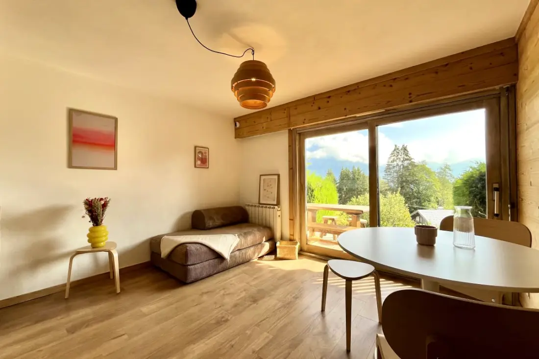 Studio Vue Mont-blanc, Terrasse Et Jardin