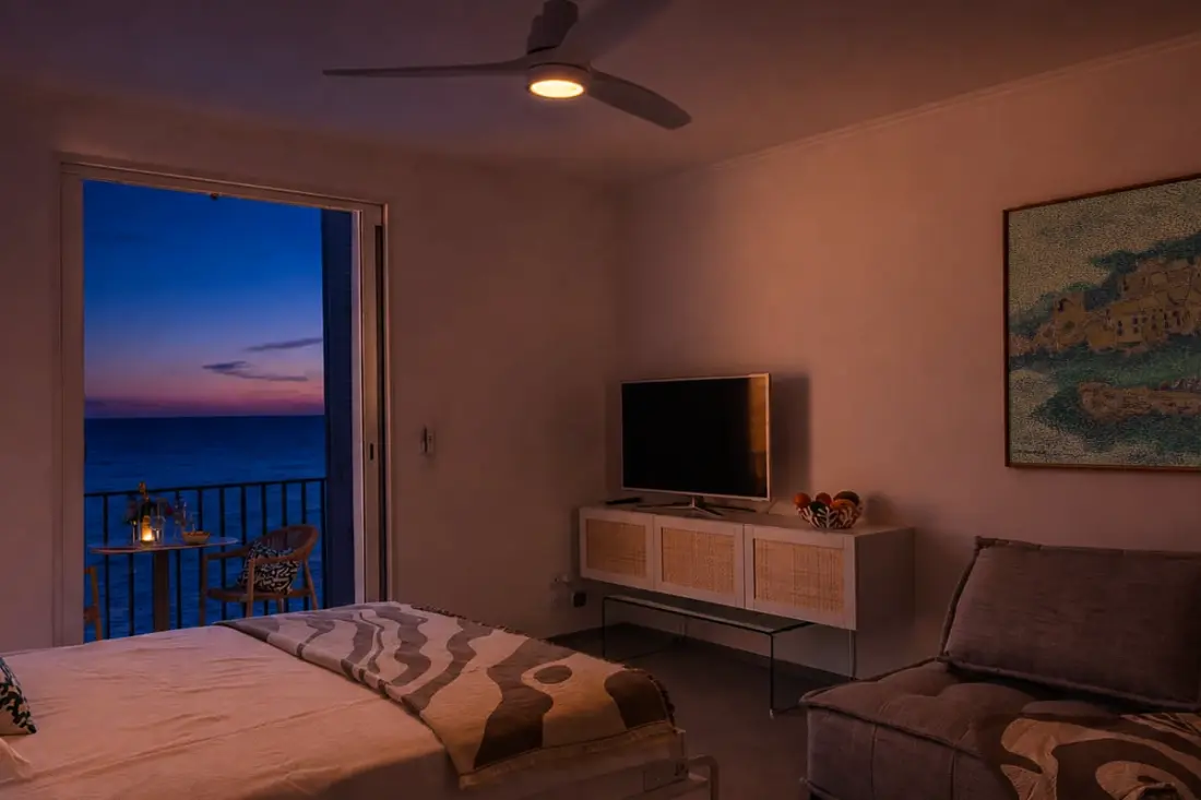 U Mare In Casa – Studio Vue Mer Avec Accès Direct Au Littoral à Erbalunga