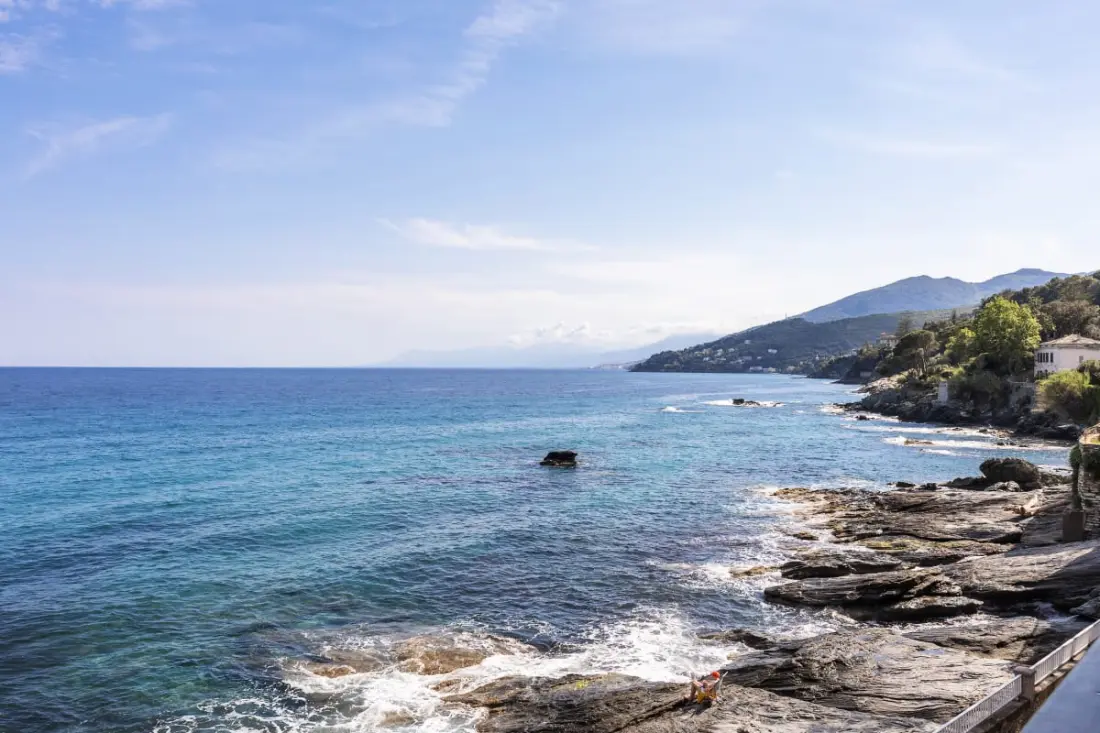 U Mare In Casa – Studio Vue Mer Avec Accès Direct Au Littoral à Erbalunga