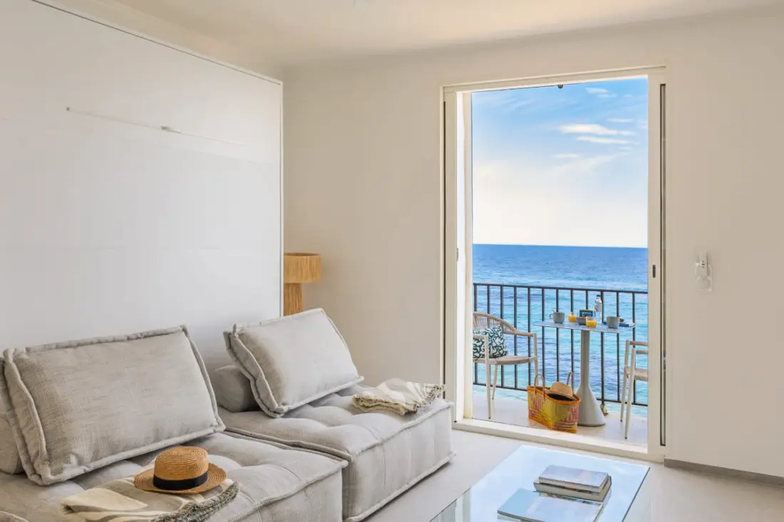 U Mare In Casa – Studio Vue Mer Avec Accès Direct Au Littoral à Erbalunga