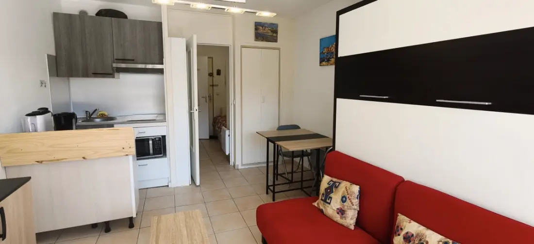 Lumineux Studio Avec Balcon, Piscine &amp; Parking