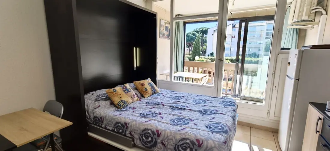 Lumineux Studio Avec Balcon, Piscine &amp; Parking