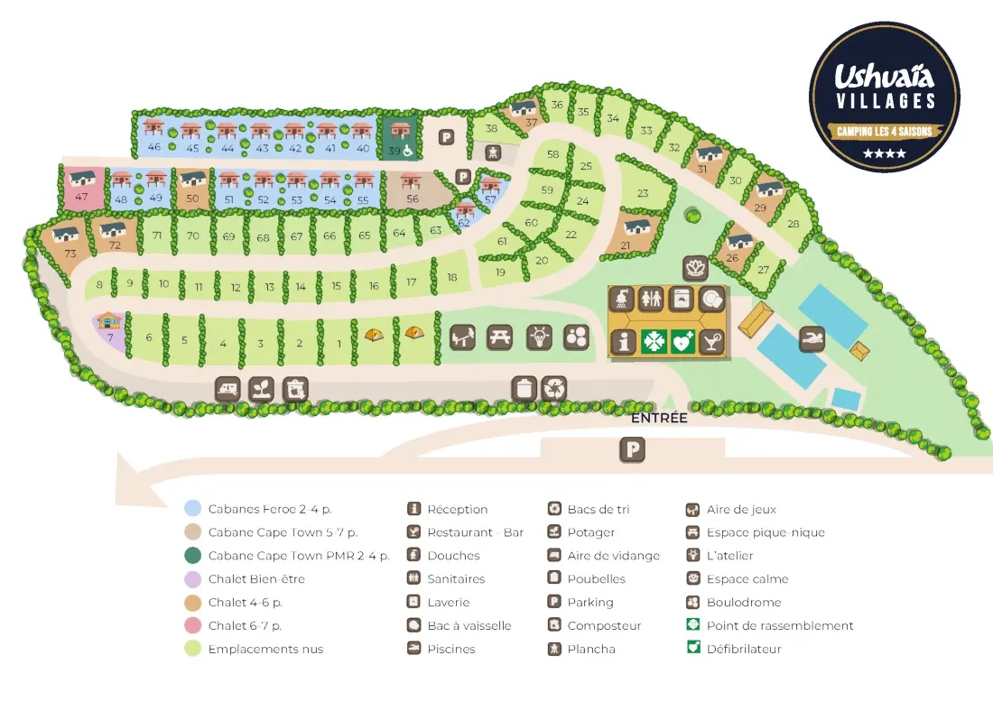 Ushuaïa Villages - Camping Les 4 Saisons 4 étoiles★★★★