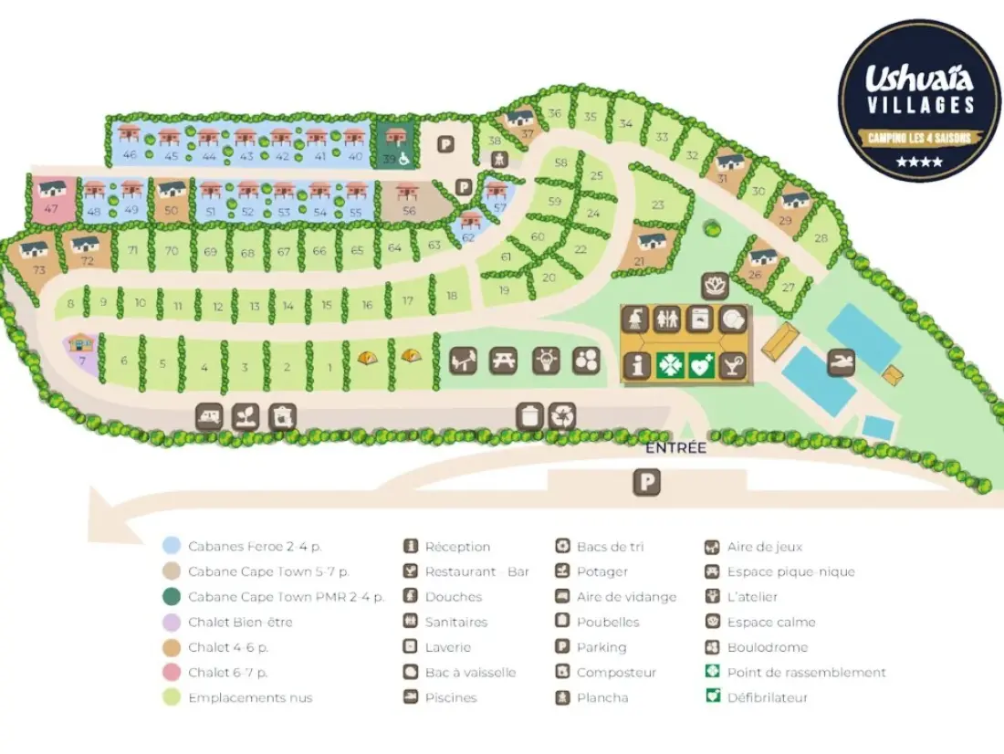 Ushuaïa Villages - Camping Les 4 Saisons 4 étoiles★★★★