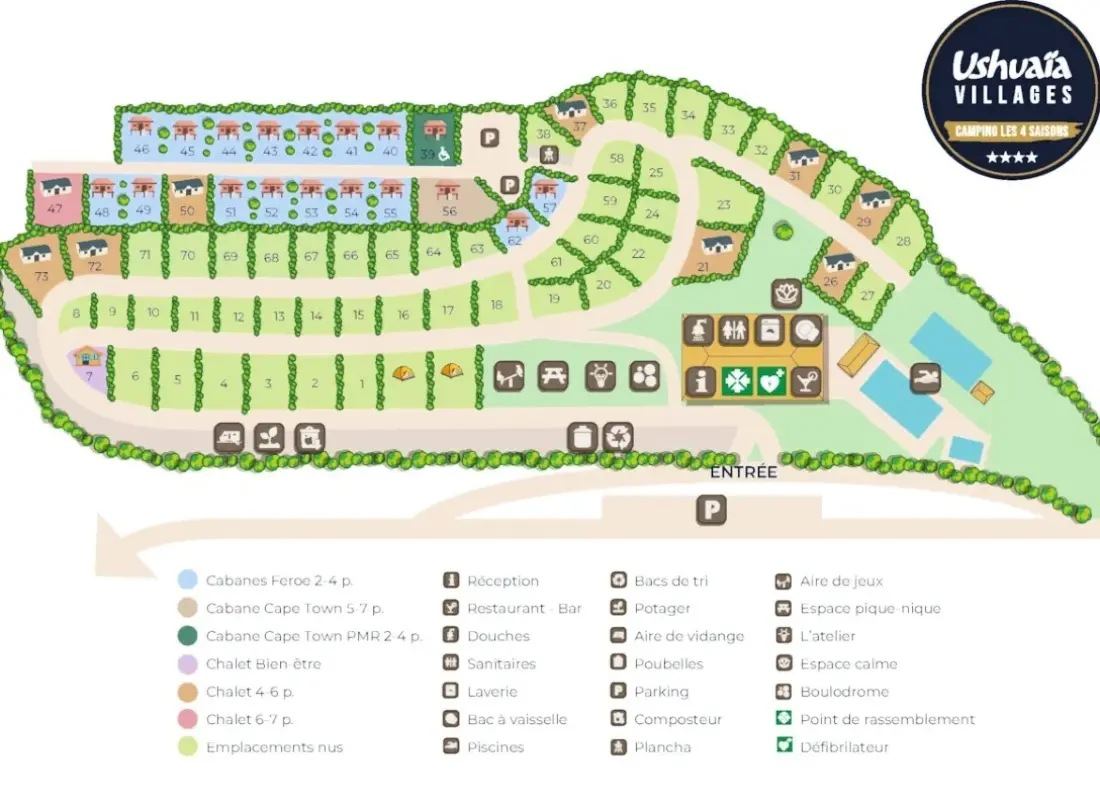 Ushuaïa Villages - Camping Les 4 Saisons 4 étoiles★★★★