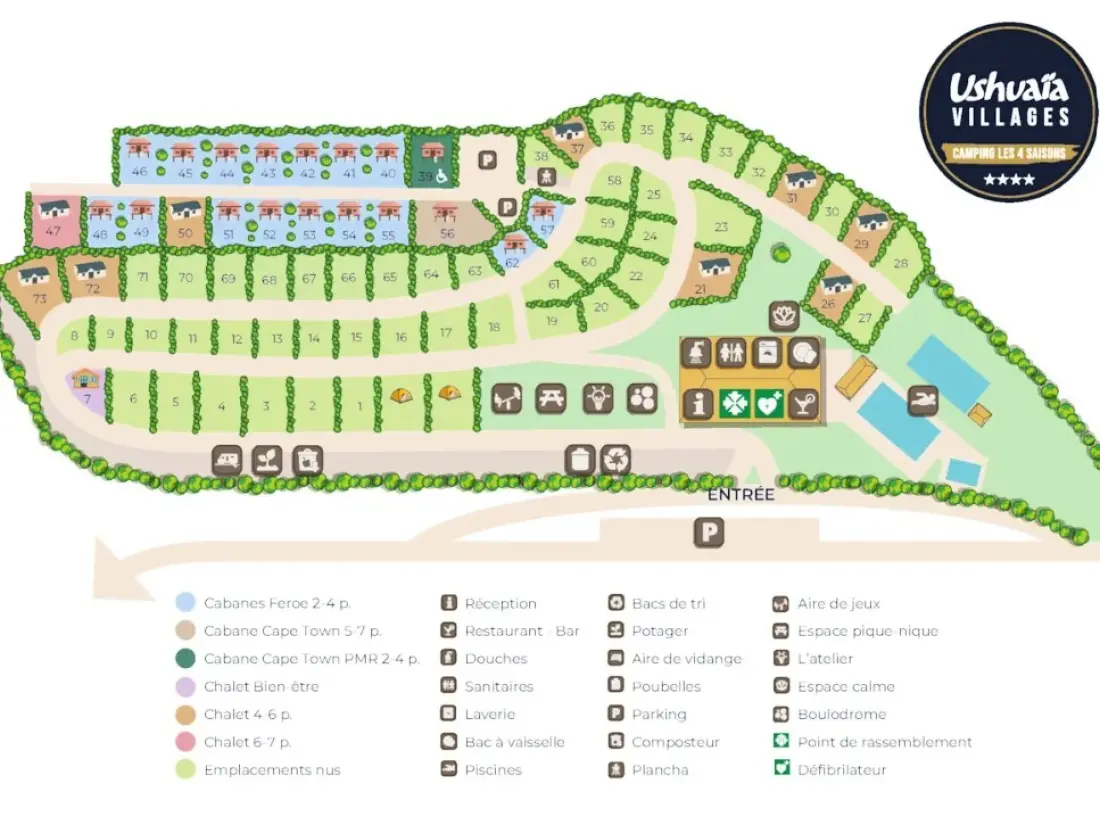 Ushuaïa Villages - Camping Les 4 Saisons 4 étoiles★★★★