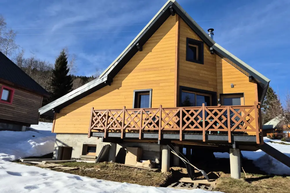 Chalet Nordique Pour 6 Personnes à La Féclaz - Piscine été