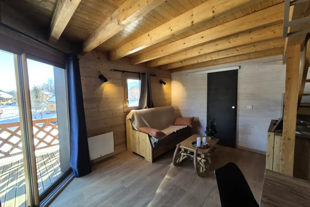 Chalet Nordique Pour 6 Personnes à La Féclaz - Piscine été