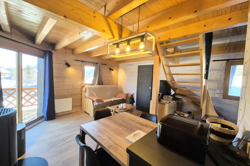 Chalet Nordique Pour 6 Personnes à La Féclaz - Piscine été