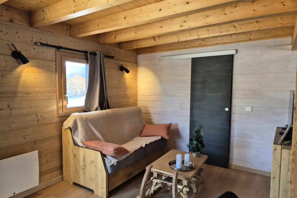 Chalet Nordique Pour 6 Personnes à La Féclaz - Piscine été