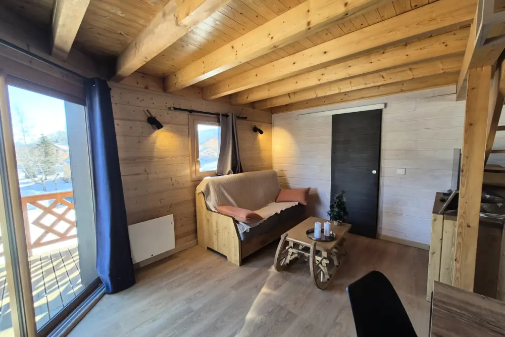 Chalet Nordique Pour 6 Personnes à La Féclaz - Piscine été